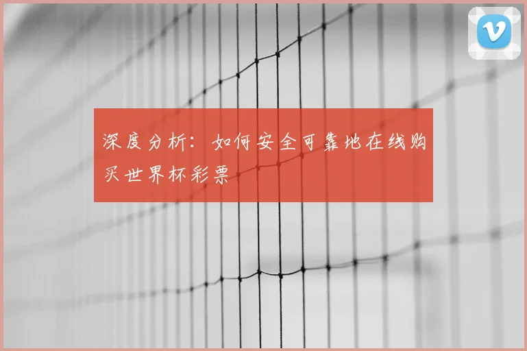 深度分析:如何安全可靠地在线购买世界杯彩票
