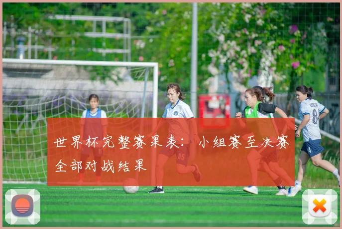 世界杯完整赛果表:小组赛至决赛全部对战结果